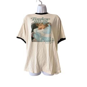 Taylor Swift 1989 Official Ringer Tee  L Black Short Sleeve